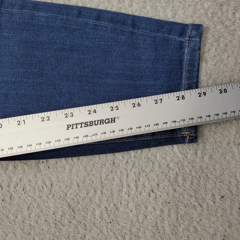 Warp+Weft Jeans Women Size 14 Blue Denim High Rise Super Skinny Slim Fit Stretch - Picture 4 of 9